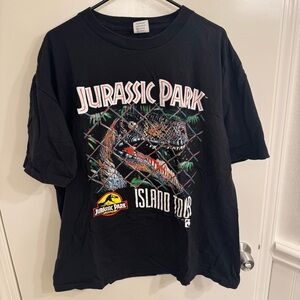 Vintage Jurassic Park Island Tour Black T-Shirt